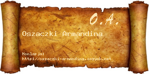 Oszaczki Armandina névjegykártya